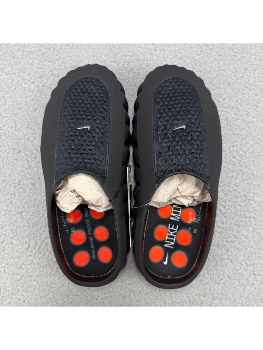 Nike Mind 001 Slides Mens 9 Shoes Black Chrome Sensory Mules 2026 HQ4307-001